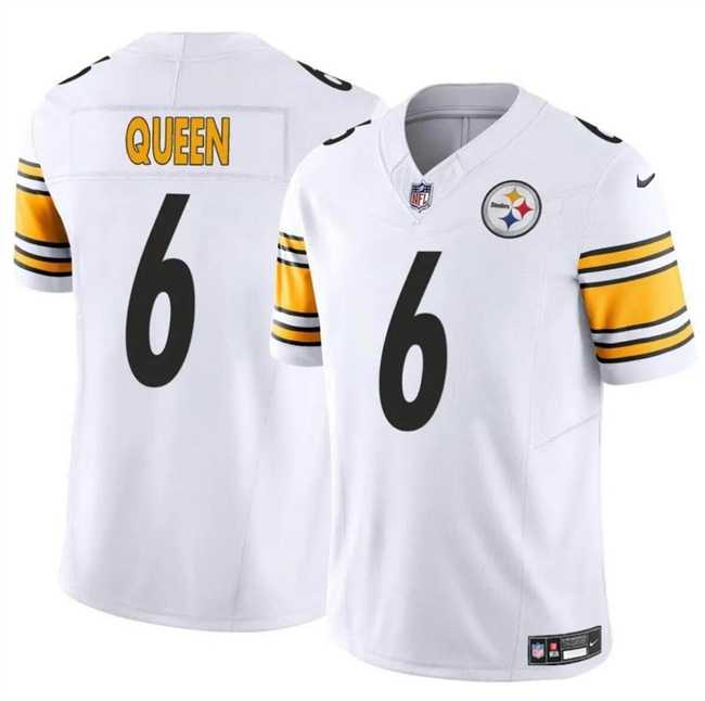 Men & Women & Youth Pittsburgh Steelers #6 Patrick Queen White 2024 F.U.S.E. Alternate Vapor Untouchable Limited Stitched Jersey